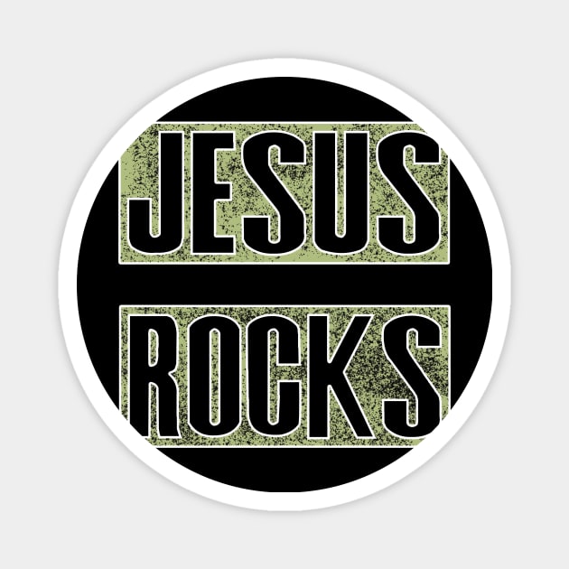 Jesus Rocks Christian Magnet by thefriendlyone